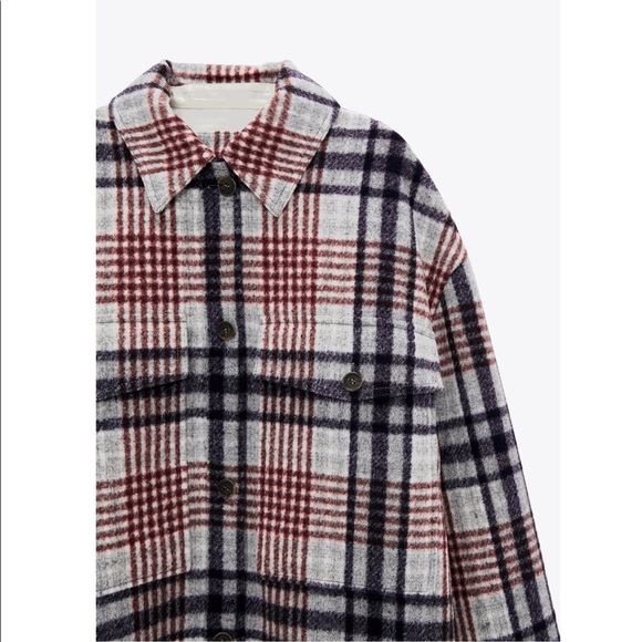 Zara long plaid overshirt - Picture 14 of 16